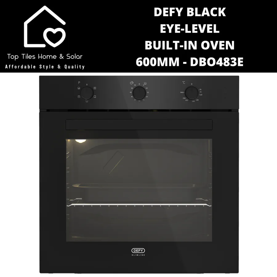 Defy Dbo483e Slimline Eye Level Black Oven view 9