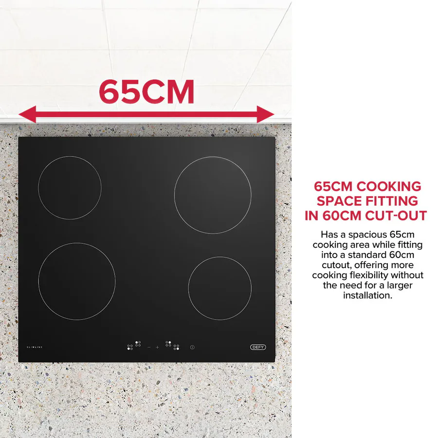 Defy Dhd406a 600 Touch Cont Cp Hob view 5