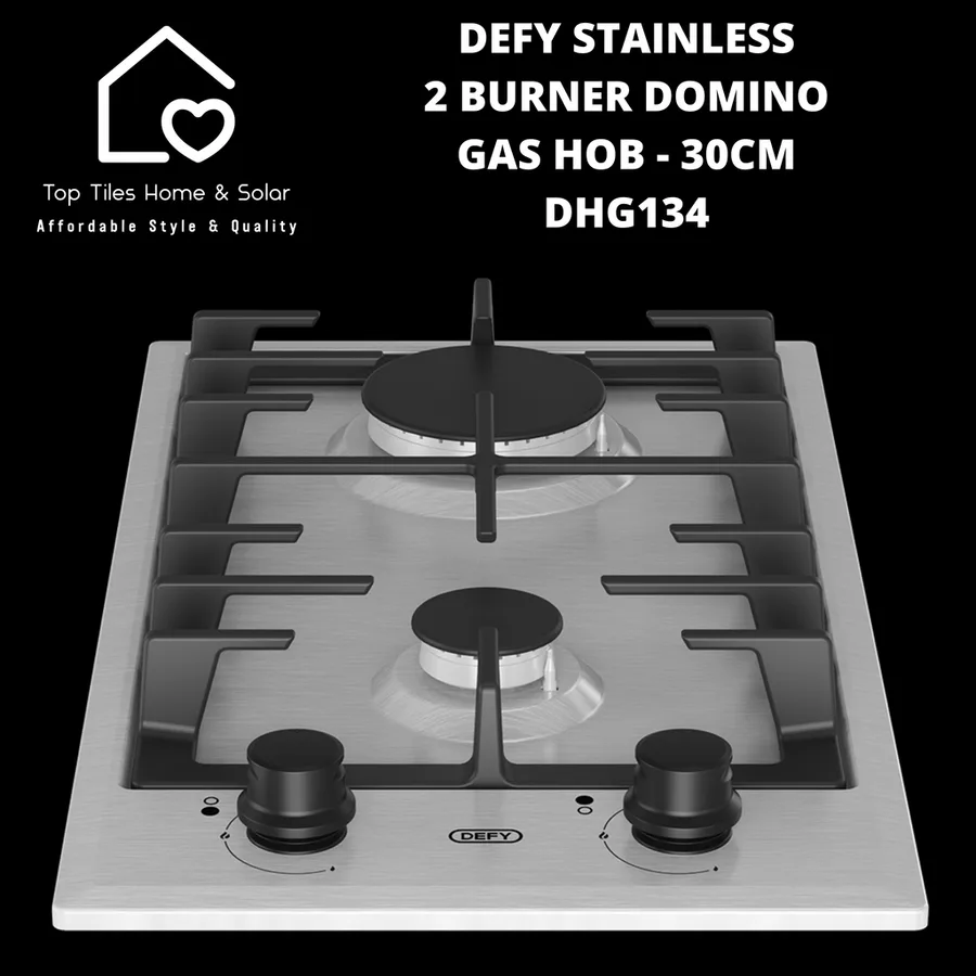 Defy Dhg134 Gas 2 Burner Cp Ss Hob view 4