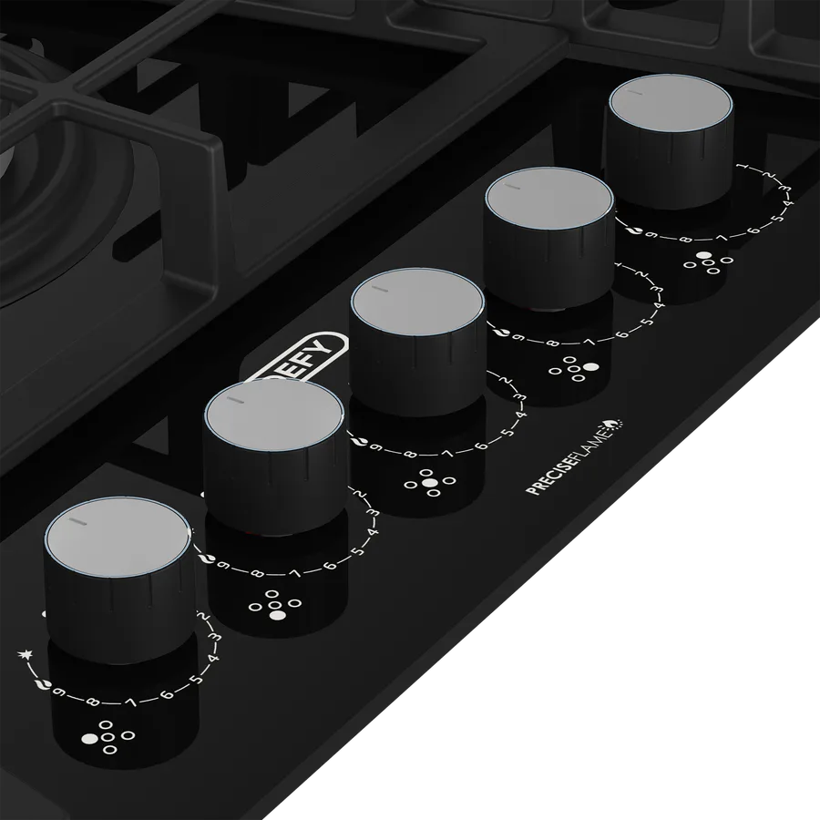 Defy Dhg931 Hob 90cm 5b Gas On Glass Pf Cps Hob