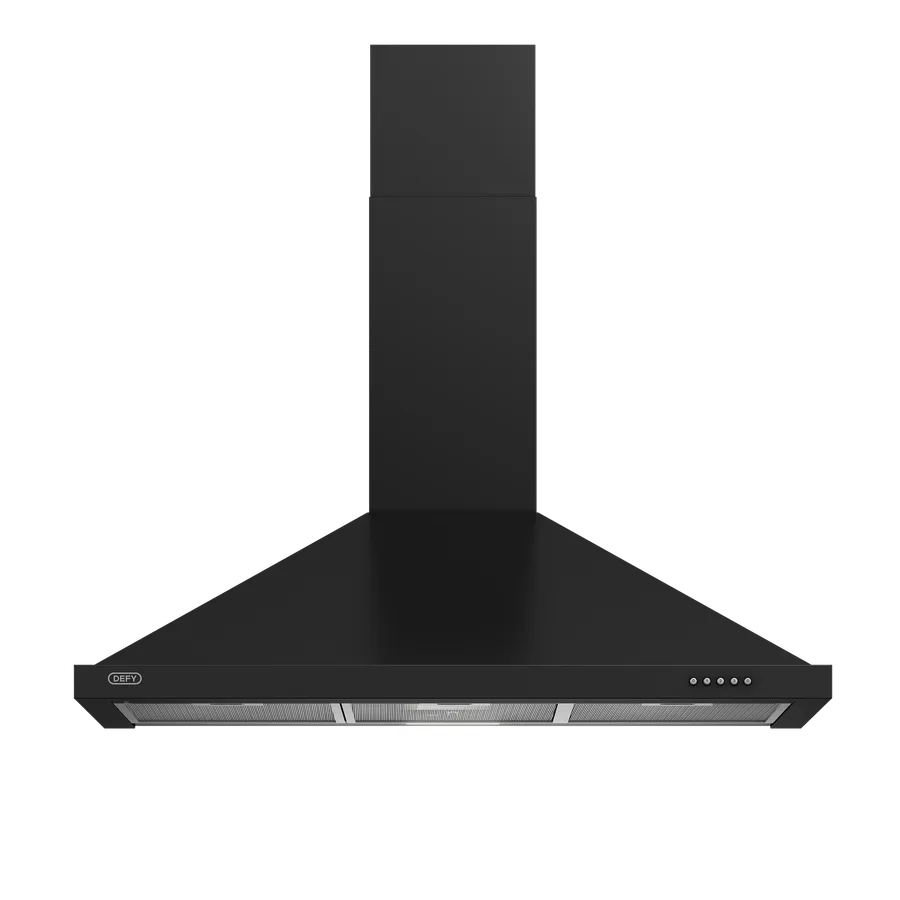 Defy Dch90cb 90cm Black Chimney Hood view 3