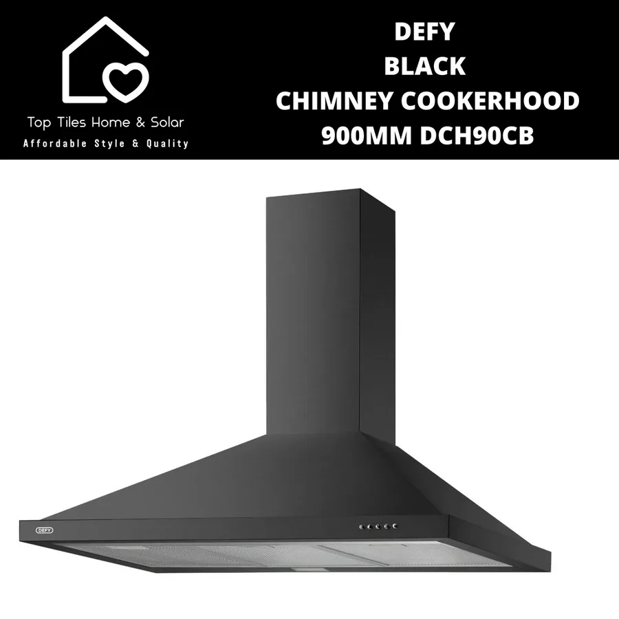 Defy Dch90cb 90cm Black Chimney Hood view 5