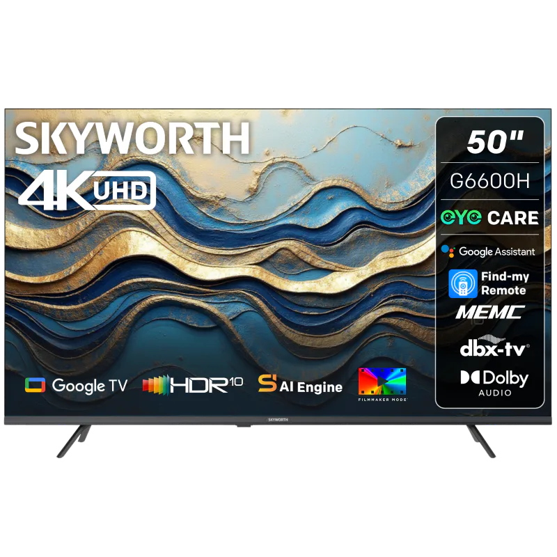 Skyworth 50g6600h 50" UHD 4k Google TV view 2