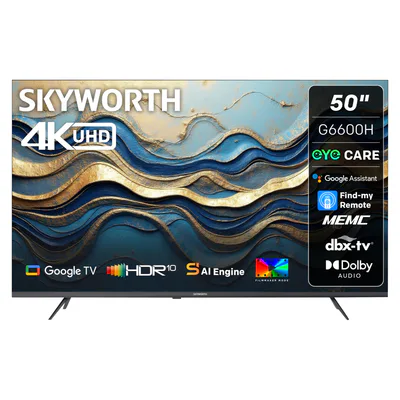 Skyworth 65q6620g 65" QLED+ Google TV view 3