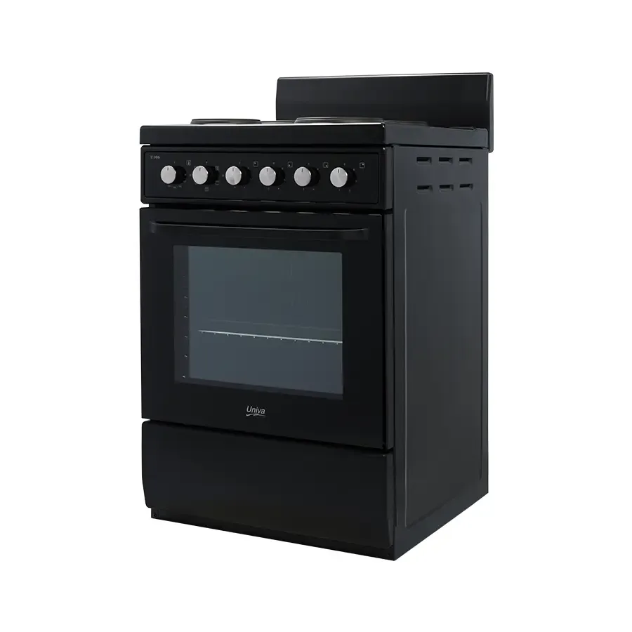 Univa U106b 4 Plate Elec Black 600mm Stove view 2