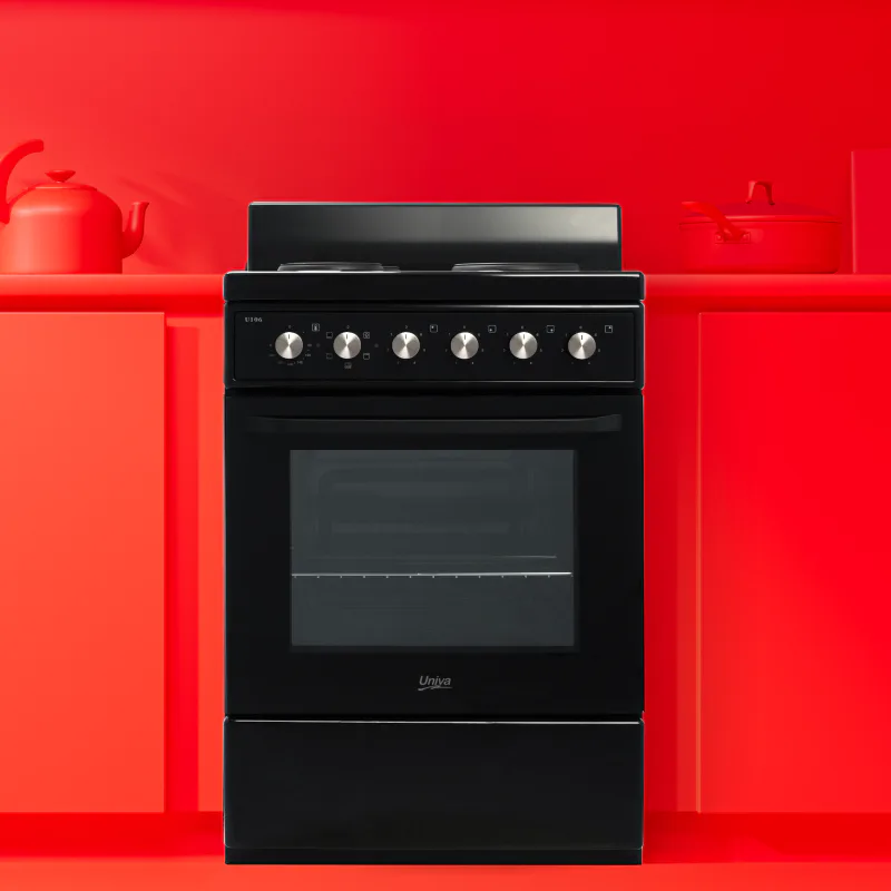 Univa U106b 4 Plate Elec Black 600mm Stove view 4