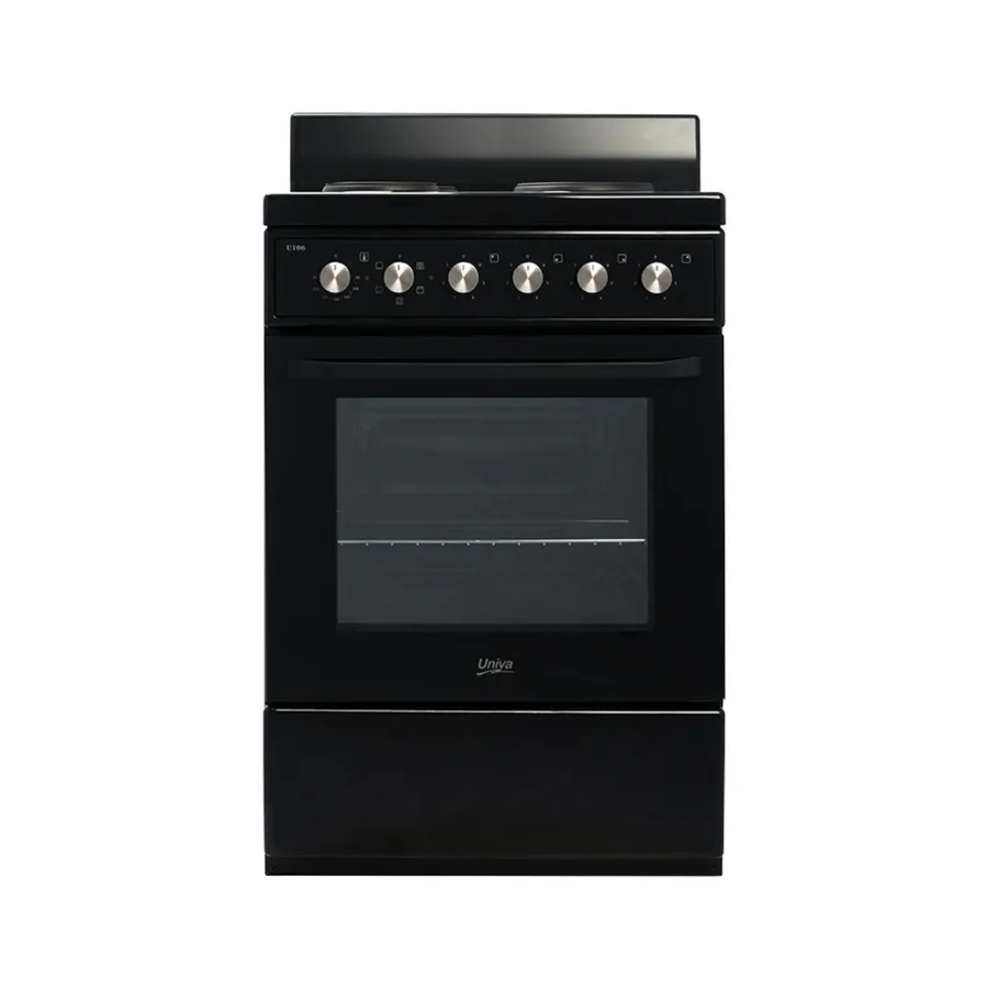 Univa U106b 4 Plate Elec Black 600mm Stove view 7