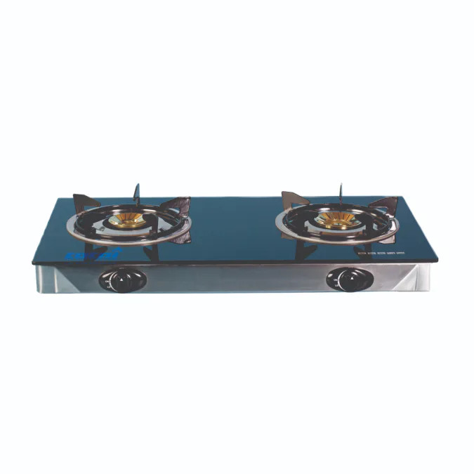 Totai 26/013a 2 Burner Black Glass Tabletop Gas view 2