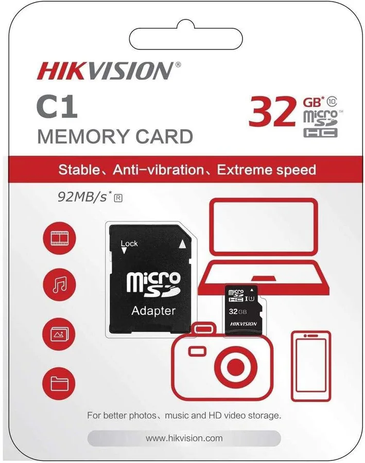 Hik Vision 32gb Micro Sd Card +Adaptor