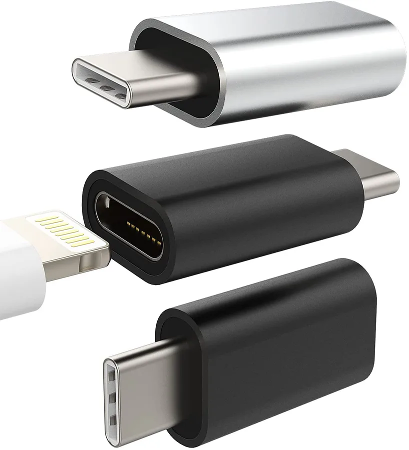 Iphone USB-C Adapter + Usc-C To Lightning Cable view 3
