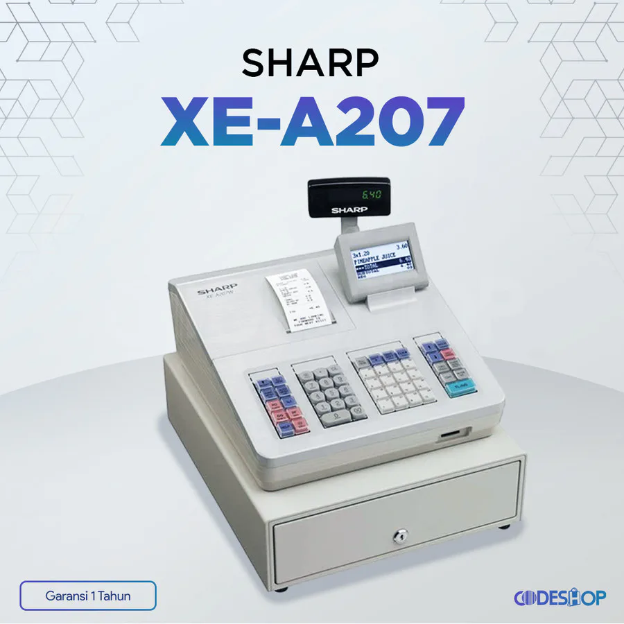 Sharp Xe-A207b Cash Register view 3