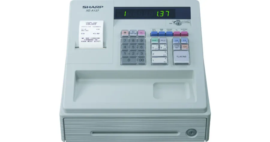 Sharp Xe-A137-Wh Cash Register view 2