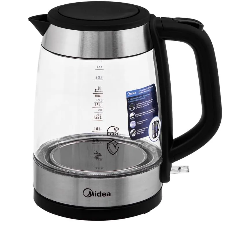 Midea Mk-17g03a2 Electric 1.7l 2200w Glass Kettle view 8
