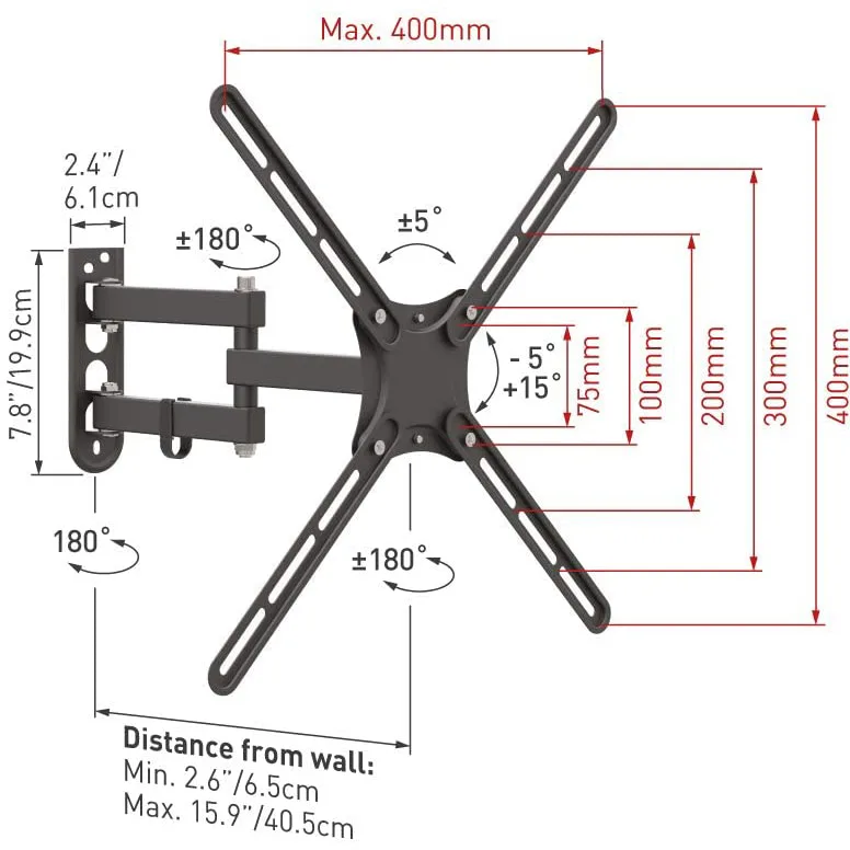 Barkan E3423 13"-60" Full Motion Bracket view 5