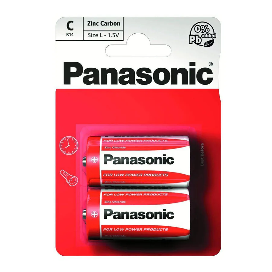 Panasonic C 2p Zinc Carbon Battery