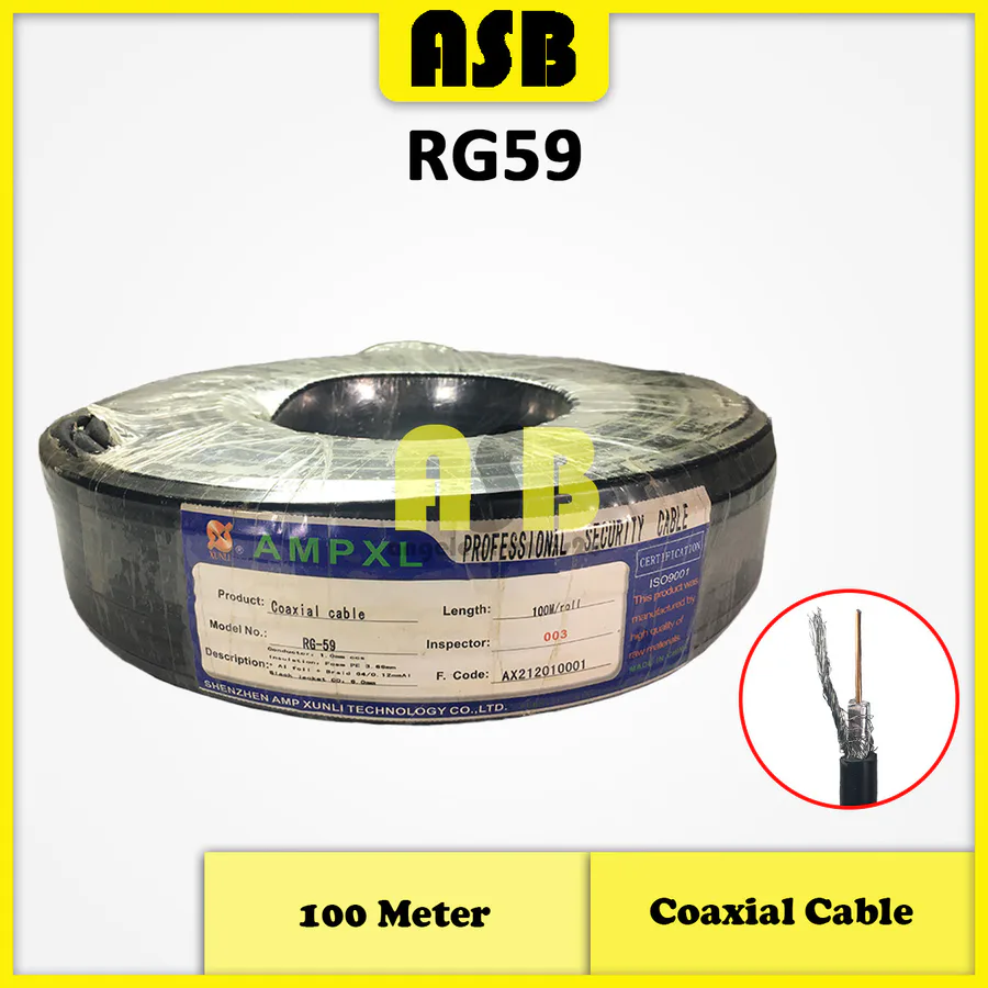Rg59+2c Black Cable view 8