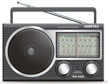 Sinotec Pr-45u Portable FM/Mw/Sw Radio