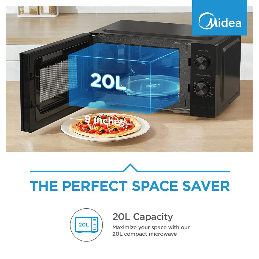 Midea Mm20-Black 20l Inverter Manual Microwave view 4