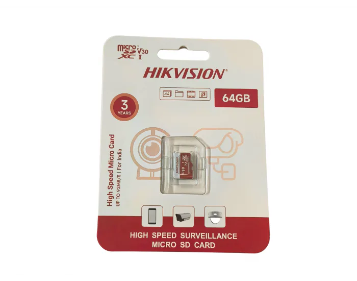 Hikvision 64gb Micro Sd + Adapter view 4