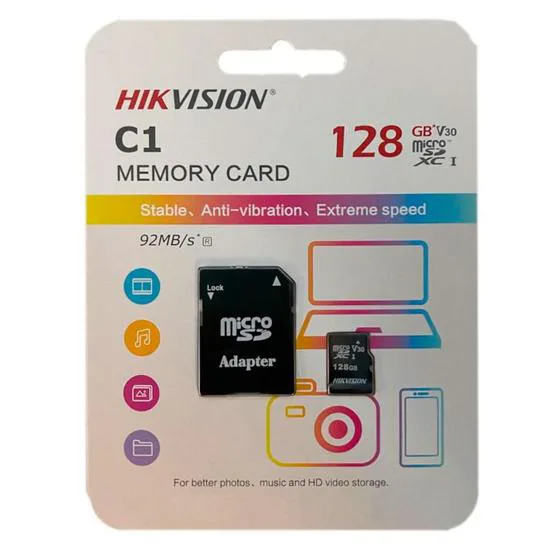 Hikvision 128gb Micro Sd + Adapter view 4
