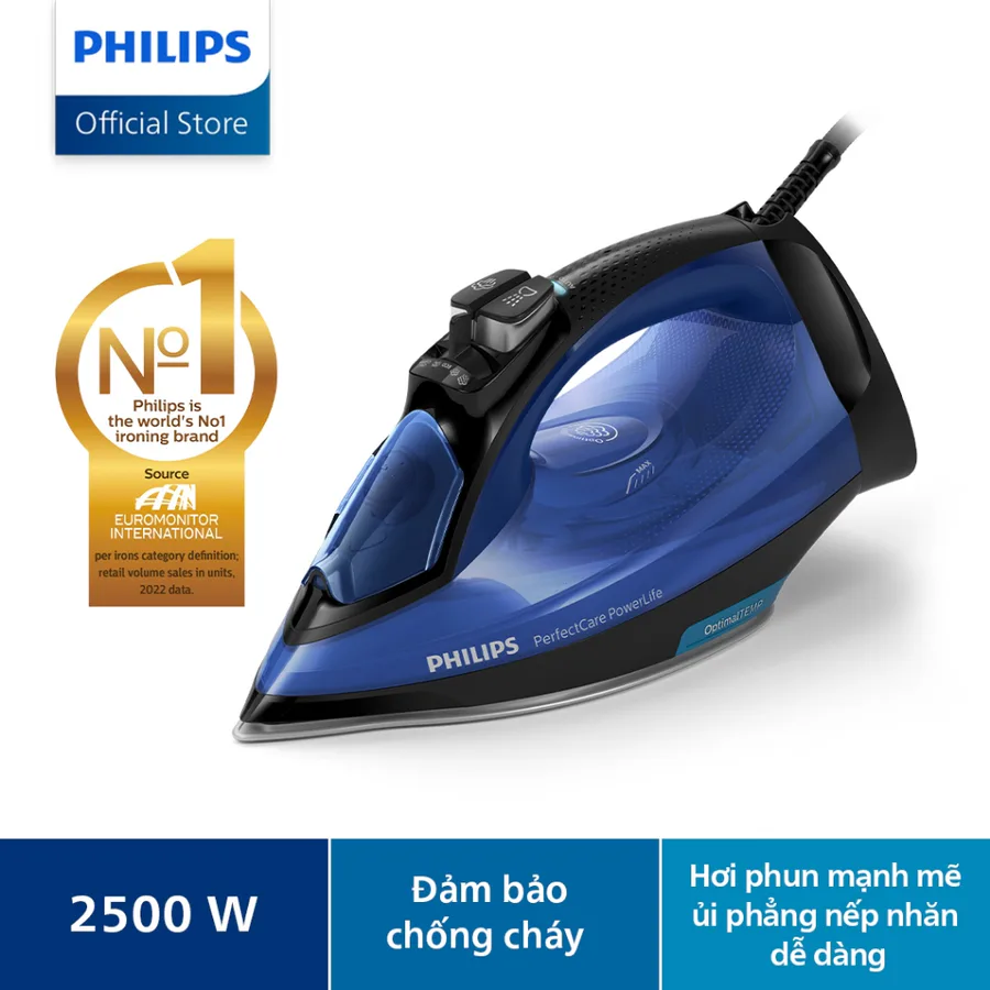 Philips Gc3920/20 Perfectcare 2500w Steam Iron Blu view 8