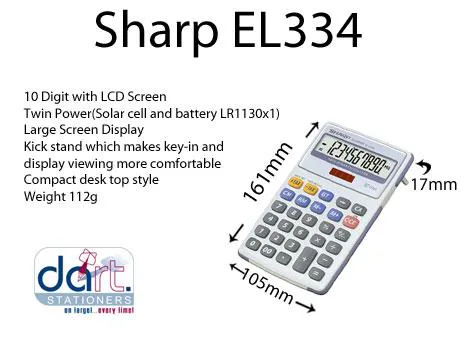 Sharp El334 12d Calculator view 7