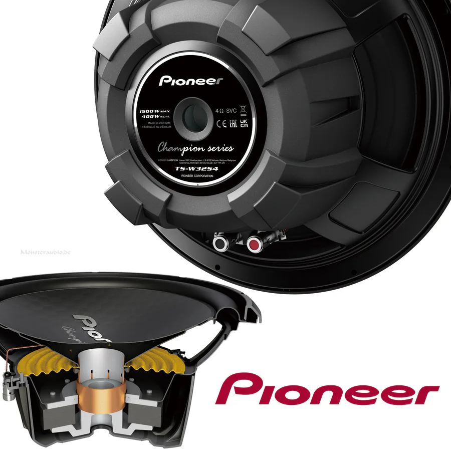 Pioneer Ts-W32s4 1500w 12"Svc 4 Ohm 12" Sub view 4