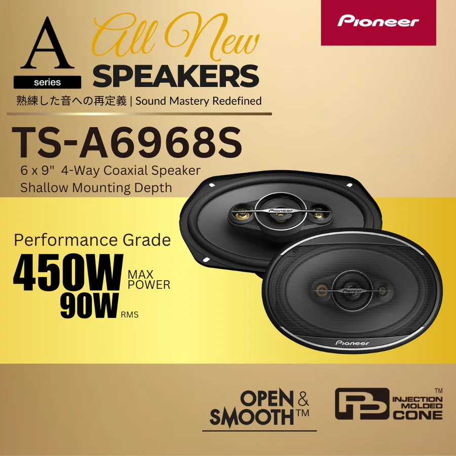 Pioneer Ts-A6968s 6"X9" 450w 4 Way Speaker view 3