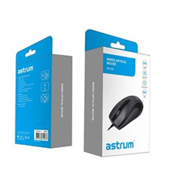 Astrum Mu110 Mouse USB Optical Bk/Bl view 3