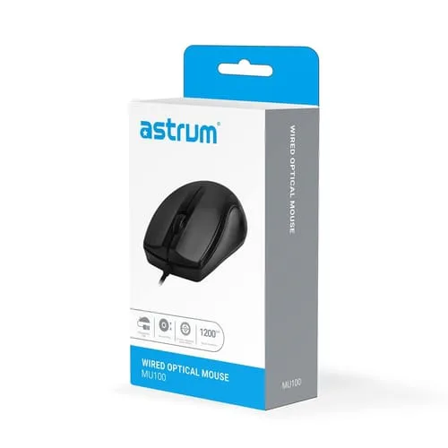 Astrum Mu100 Mouse USB Optical Black view 3