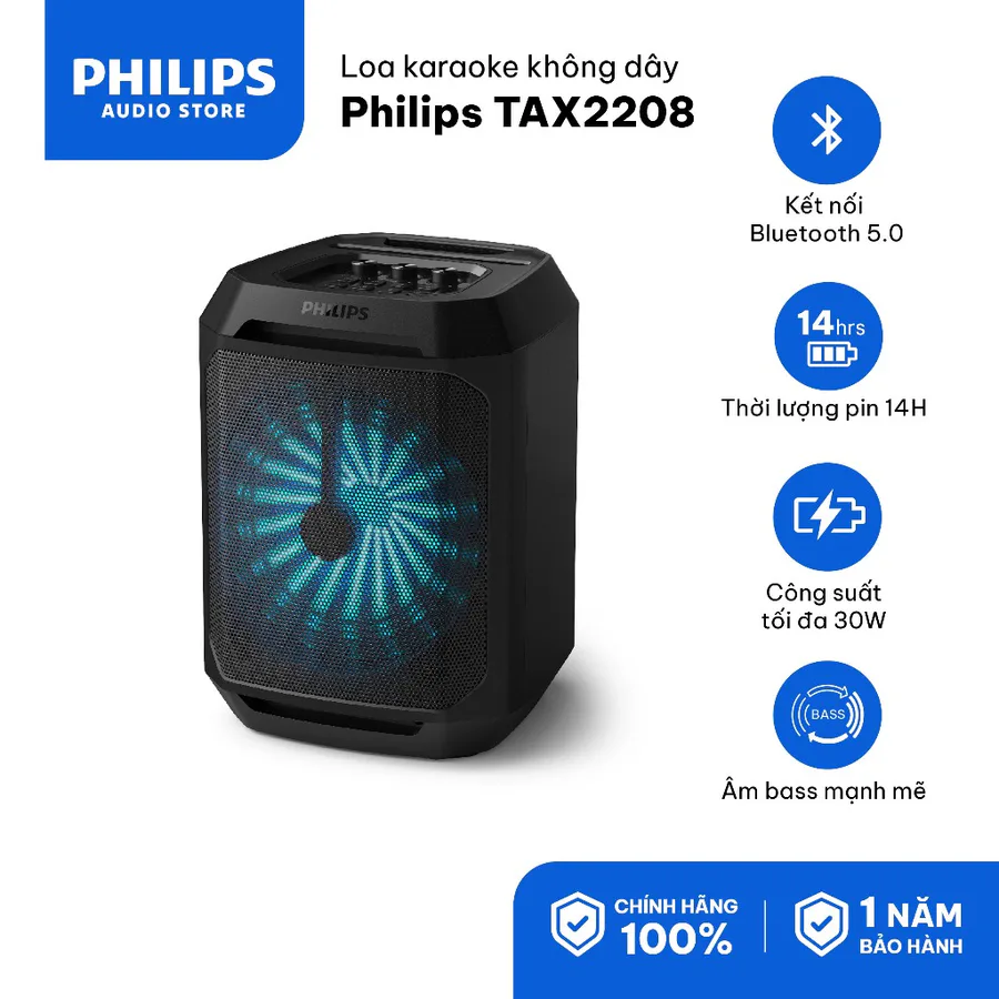 Philips Tax2208 Portable BT Party Speaker view 8