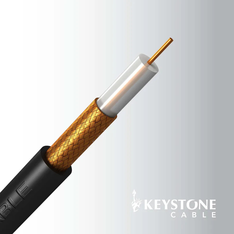 Coaxial Rg59+2c Cable Black view 3
