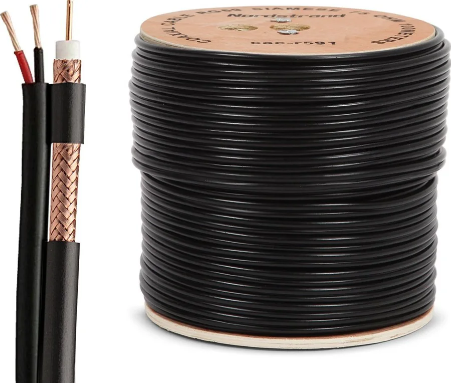Coaxial Rg59+2c Cable Black view 6