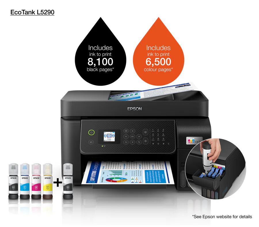 Epson L5290  Eco Tank 3in1 Adf Print Scan Copy view 3