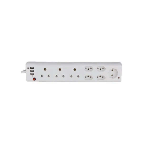 Aus P-09 9 Way Multiplug With USB 2x2 1a 1ctype