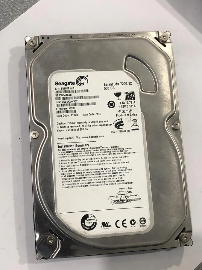 Seagate 500gb Hdd Drive view 2