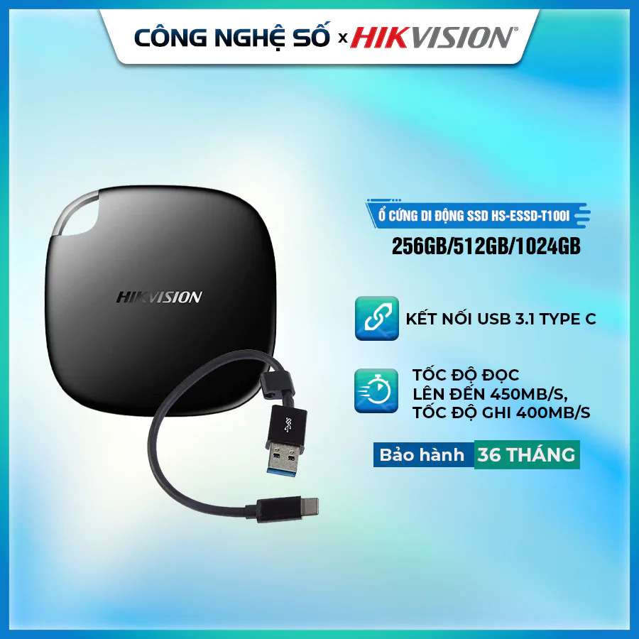 Hikvision Hs-Essd-T100i 1024gb External Ssd view 3