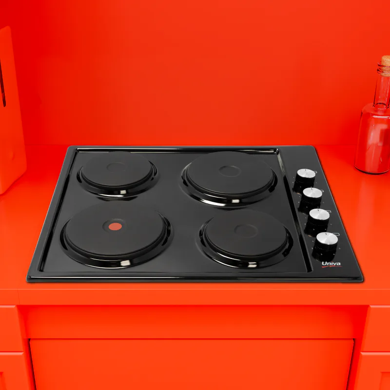 Univa U156b 4plt 600 Solid Hob Black view 3