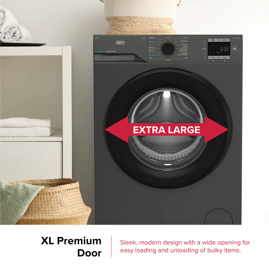 Defy Daw396 8kg Front Loader Washing Machine Gray view 3