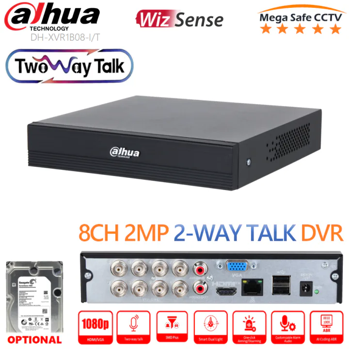 Dahua Dh-Xvr1b08-I/T 8ch Dvr view 2